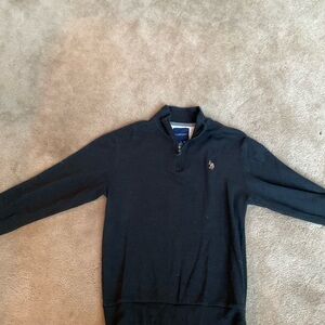 Fun polo zip up crew neck